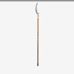 Guandao low-poly 3D model (2,996 tris)