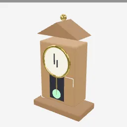 Haunted Clock low-poly 3D model (3,132 tris)