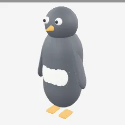 Penguin low-poly 3D model (6,288 tris)