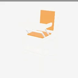 Baby High Chair low-poly 3D model (2,096 tris)