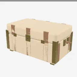 Steamer Trunk low-poly 3D model (5,088 tris)
