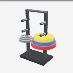 Weight Plates Set low-poly 3D model (4,512 tris)