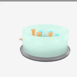 Perm Rods Set low-poly 3D model (3,422 tris)