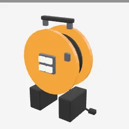 Extension Cord Reel low-poly 3D model (4,512 tris)