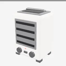 Space Heater low-poly 3D model (1,948 tris)