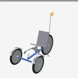 Recumbent Trike low-poly 3D model (15,528 tris)