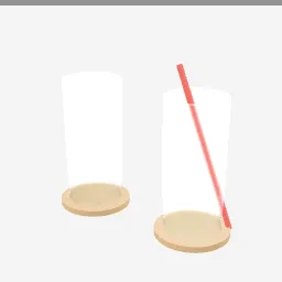 Highball Glasses low-poly 3D model (4,212 tris)