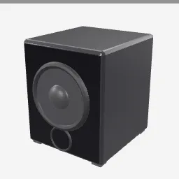 Subwoofer low-poly 3D model (4,200 tris)