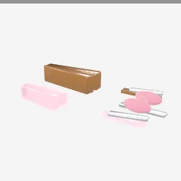 Hair Clips Set low-poly 3D model (4,236 tris)