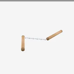 Nunchaku low-poly 3D model (2,596 tris)
