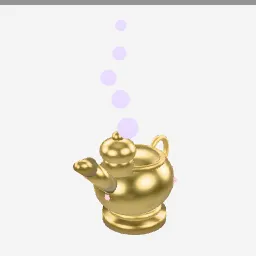 Genie Lamp low-poly 3D model (6,036 tris)