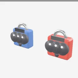 Luggage Locks low-poly 3D model (2,296 tris)