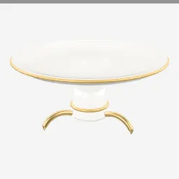 Cake Stand low-poly 3D model (10,092 tris)