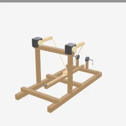 Ballista low-poly 3D model (3,736 tris)
