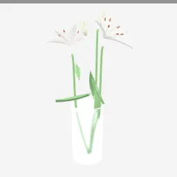 Lily Flower low-poly 3D model (13,284 tris)