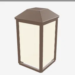 Japanese Andon low-poly 3D model (3,156 tris)