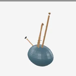 Bagpipes low-poly 3D model (10,356 tris)