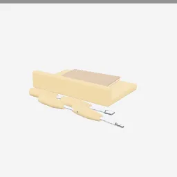 Linoleum Block low-poly 3D model (2,128 tris)