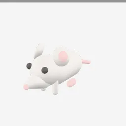 Mouse low-poly 3D model (6,844 tris)