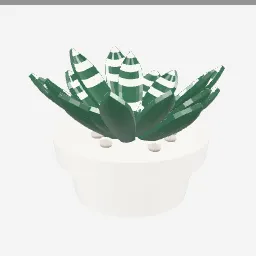 Haworthia low-poly 3D model (10,956 tris)