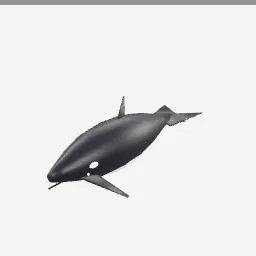 Orca low-poly 3D model (8,680 tris)