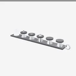Piping Bag Tips Set low-poly 3D model (2,476 tris)