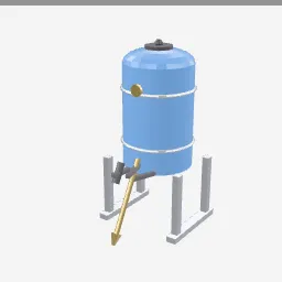 Sprayer Tank low-poly 3D model (3,172 tris)