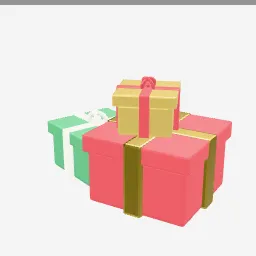 Gift Boxes low-poly 3D model (4,800 tris)