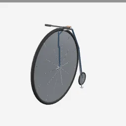 Penny Farthing low-poly 3D model (9,412 tris)