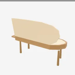 Harpsichord low-poly 3D model (4,648 tris)