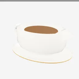 Gravy Boat low-poly 3D model (4,696 tris)