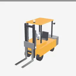 Forklift low-poly 3D model (10,952 tris)