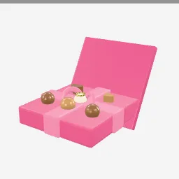 Valentine Chocolates low-poly 3D model (4,848 tris)