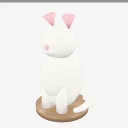 Cat Figurine low-poly 3D model (7,324 tris)