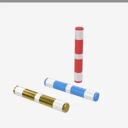 Relay Batons low-poly 3D model (3,408 tris)