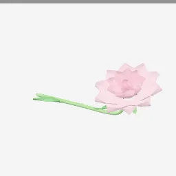 Peony low-poly 3D model (6,862 tris)