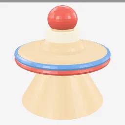 Spinning Top low-poly 3D model (5,820 tris)