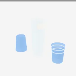 Disposable Cups low-poly 3D model (1,992 tris)
