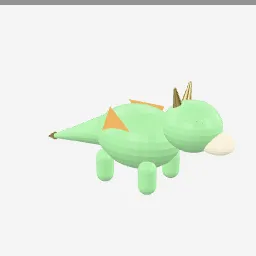 Toy Dragon low-poly 3D model (6,844 tris)