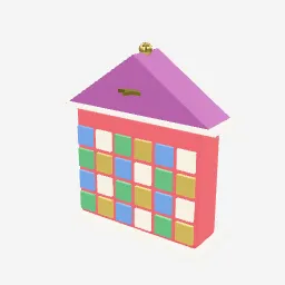 Advent Calendar low-poly 3D model (3,488 tris)