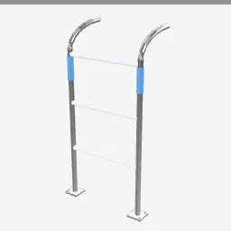 Pool Ladder low-poly 3D model (1,772 tris)