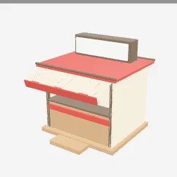 News Kiosk low-poly 3D model (3,136 tris)