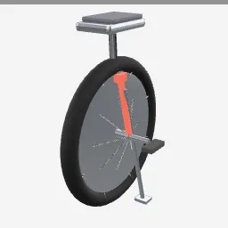 Unicycle low-poly 3D model (5,300 tris)