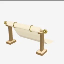 Ancient Scroll low-poly 3D model (5,480 tris)