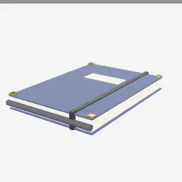 Sketchbook low-poly 3D model (1,528 tris)