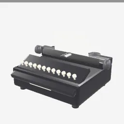 Vintage Typewriter low-poly 3D model (20,120 tris)