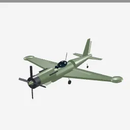 Spitfire Fighter low-poly 3D model (8,244 tris)