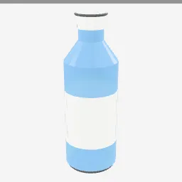 Mouthwash Bottle low-poly 3D model (2,692 tris)